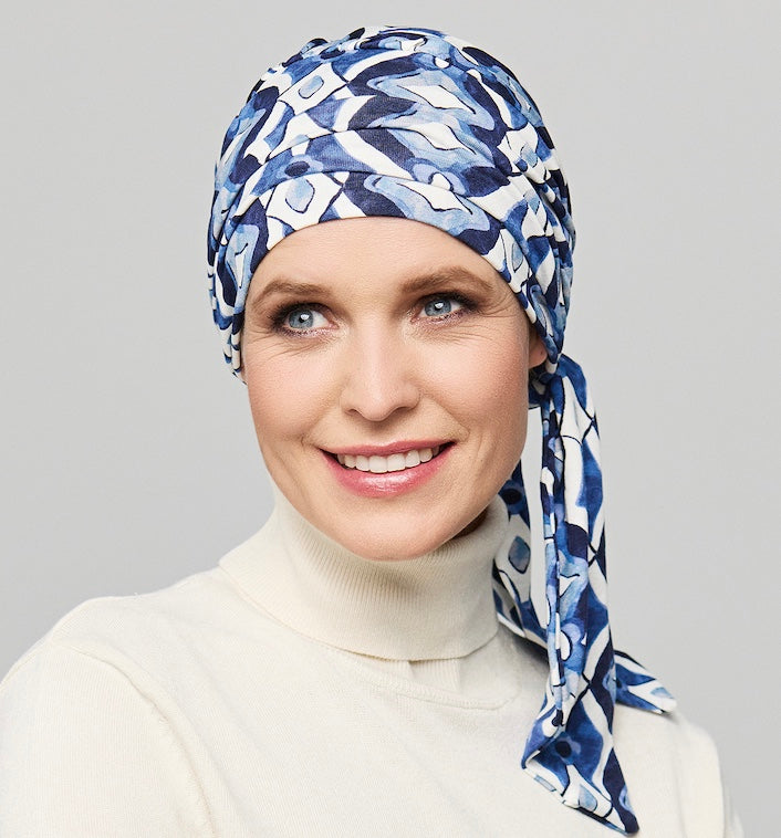 Turban mit Madrid-Print