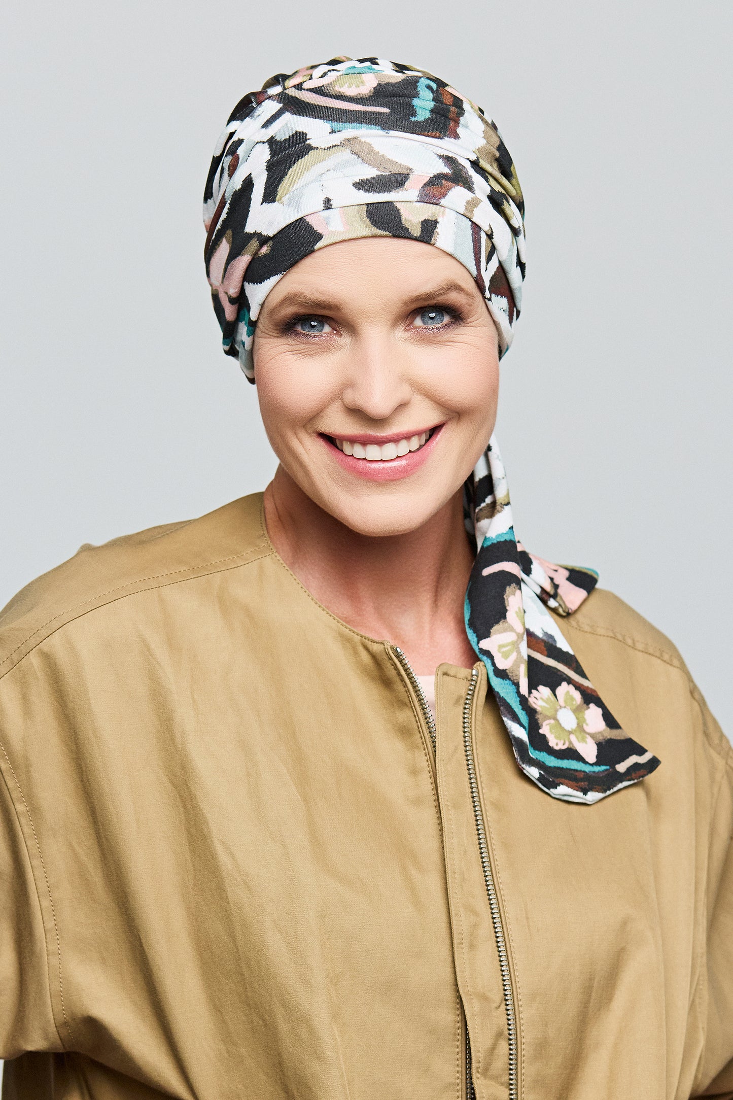 Turban mit Madrid-Print