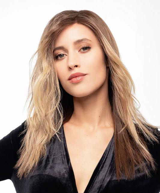 Perruque femme Hi Run, longue et élégante, idéale pour masquer la pelade tout en restant naturelle et confortable.