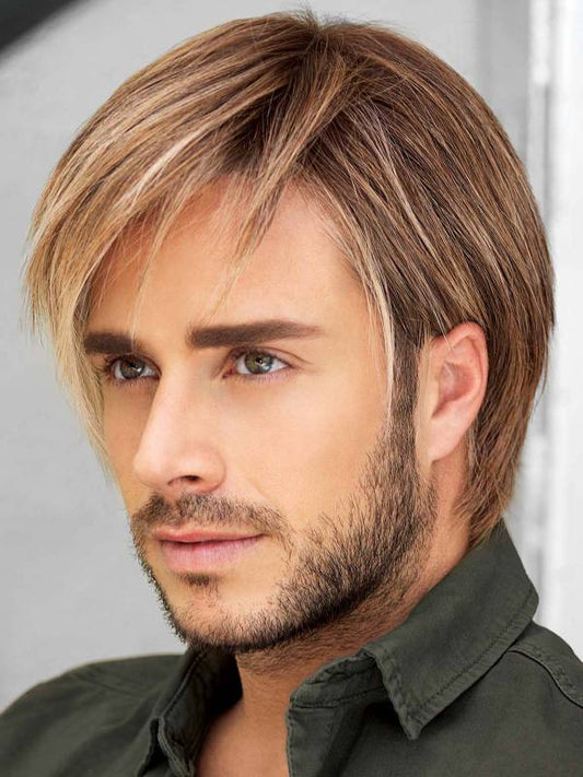 Perruque Modern Cut Mono Lace Men Line Gisela Mayer : style moderne et confortable, parfaite pour dissimuler calvitie ou pelade.