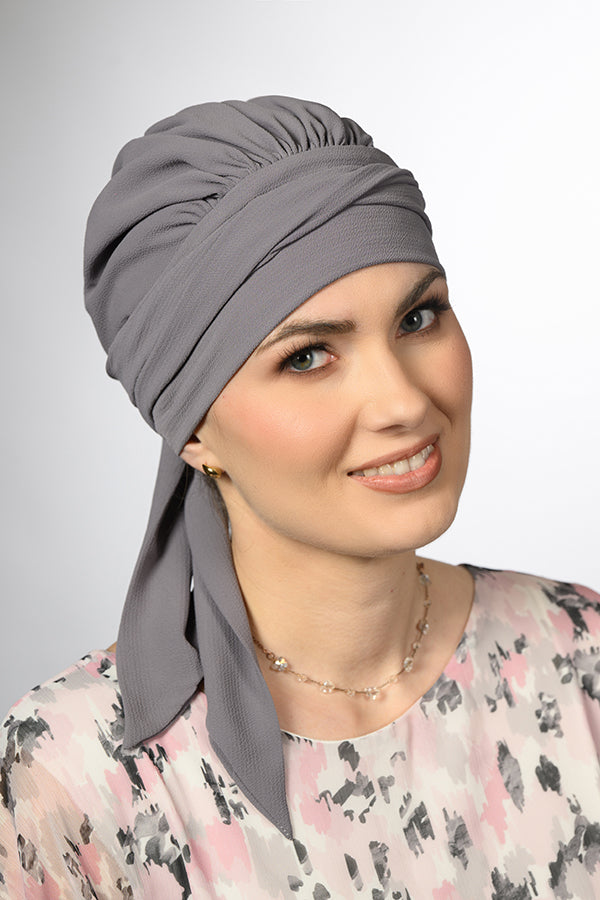 Bonnet chimio Amy Mousseline Lidia, coloris Gris