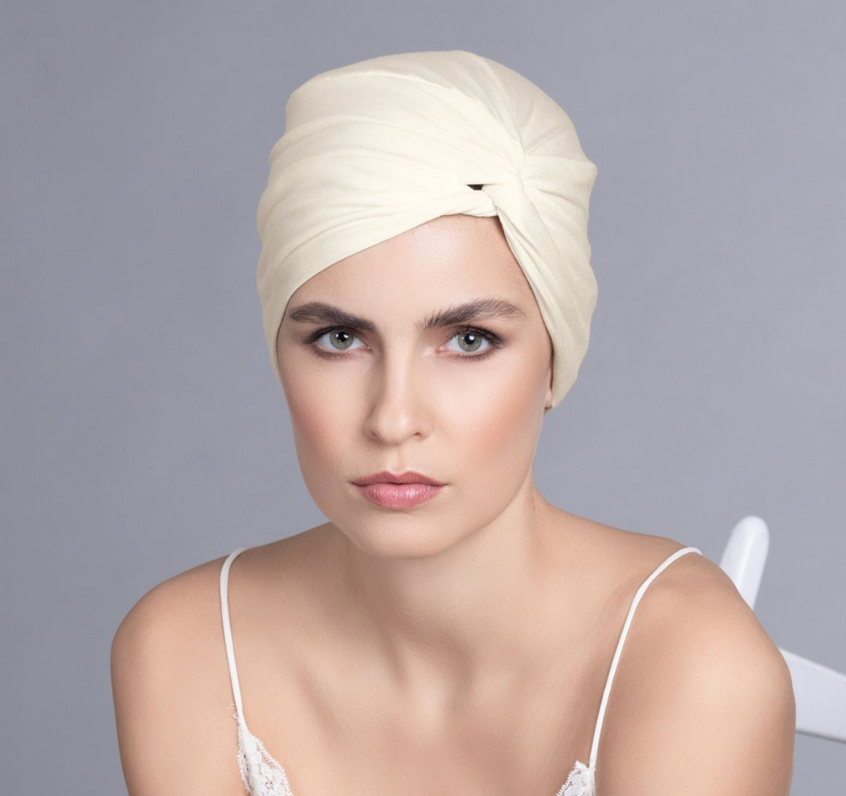 Bonnet chimio Namida Ellen Wille, coloris Vanille, pour chimiothérapie et alopécie