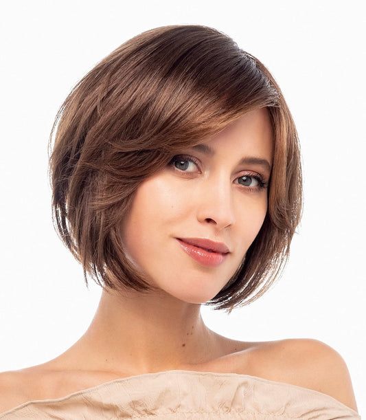Perruque Cloud Small Gisela Mayer, mi-long carré plongeant, frange épaisse, confortable, pour petit tour de tête.