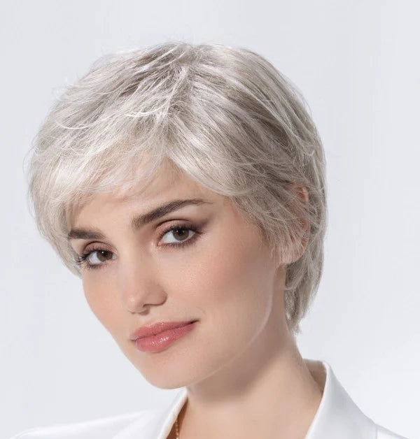 Perruque femme courte Harmony Soft Ellen Wille en fibre synthétique thermorésistante, coloris Snow Mix
