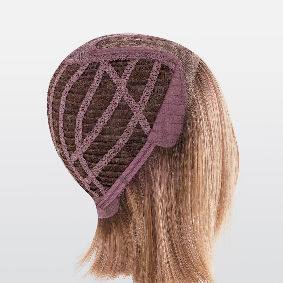 Perruque Lia Mono II Ellen Wille, coloris Light Bernstein Rooted, vue de profil