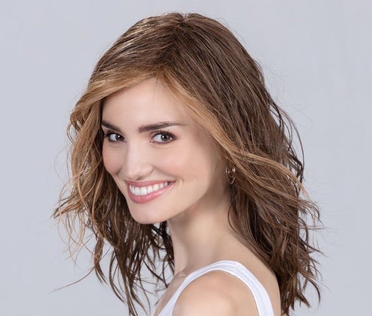 Perruque femme longue Tabu Ellen Wille en fibre synthétique thermorésistante, coloris Mocca Lighted