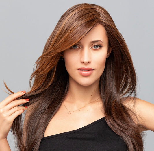 Perruque Techno Vision Long Gisela Mayer cheveux longs dégradés, look élégant et naturel, idéale pour alopécie