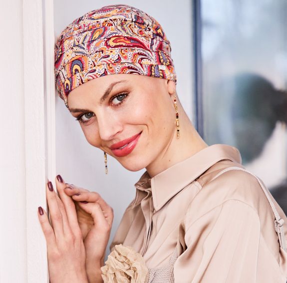 Turban chimio HocYoga Bambou Christine Headwear, coloris Palmyre, détail