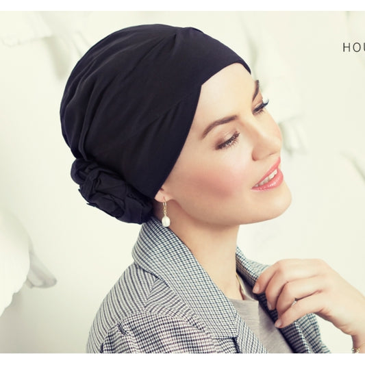 Turban Zuri Christine Headwear, coloris Noir, détail