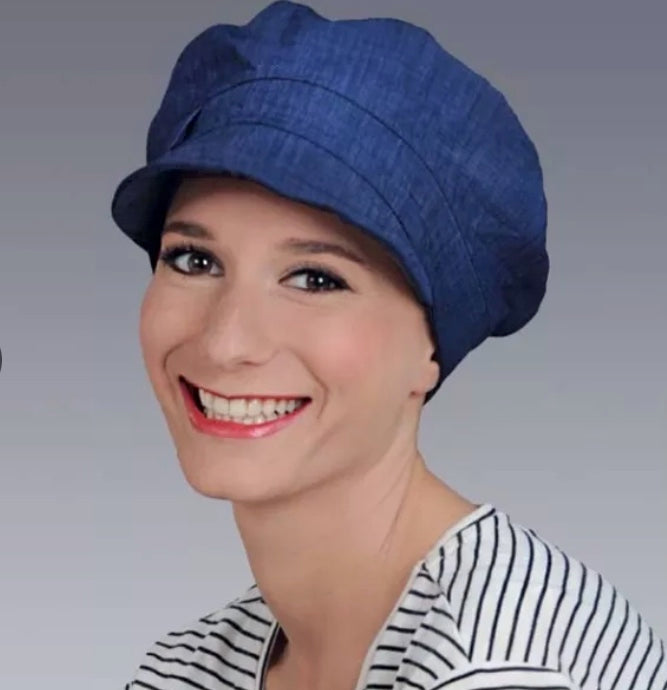 Denim Blue Newsboy Cap