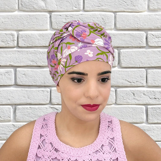 Bonnet chimio MM Paris, confortable et élégant, idéal pour alopécie ou perte de cheveux avec maintien et protection anti-UV.
