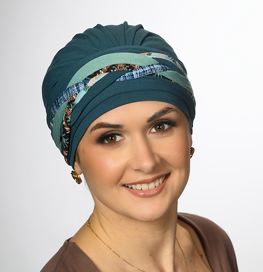 Bonnet chimio Ariel Aurora Tropical Lidia, pour chimiothérapie et alopécie