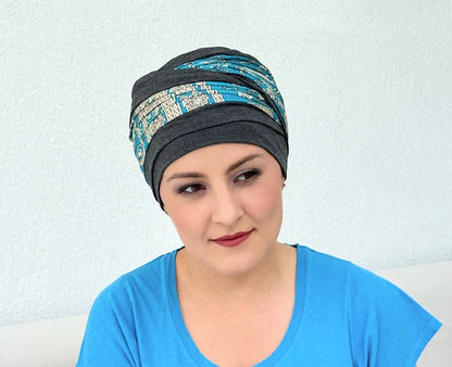 Bonnet chimio Doris MM Paris, coloris Céleste