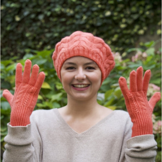 Bonnet chimio & Gants Camille MM Paris, détail