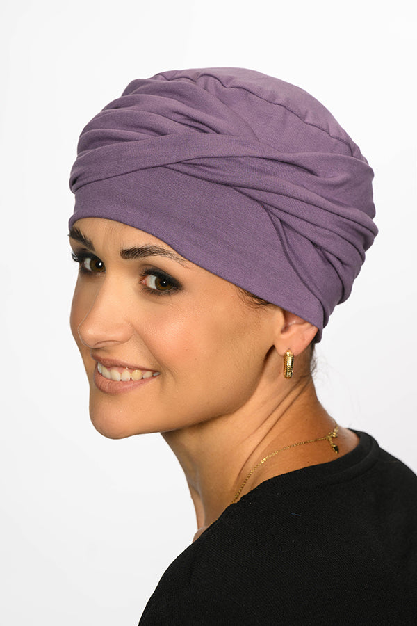 Bonnet chimio Liza Bambou Uni Lidia, coloris Violet