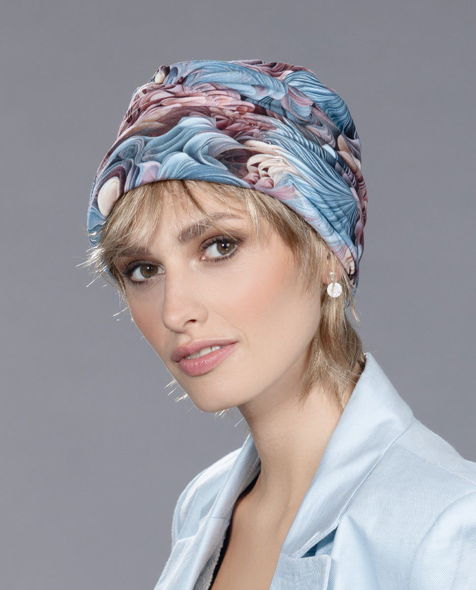 Bonnet chimio Meral Ellen Wille, coloris Mauve Blue