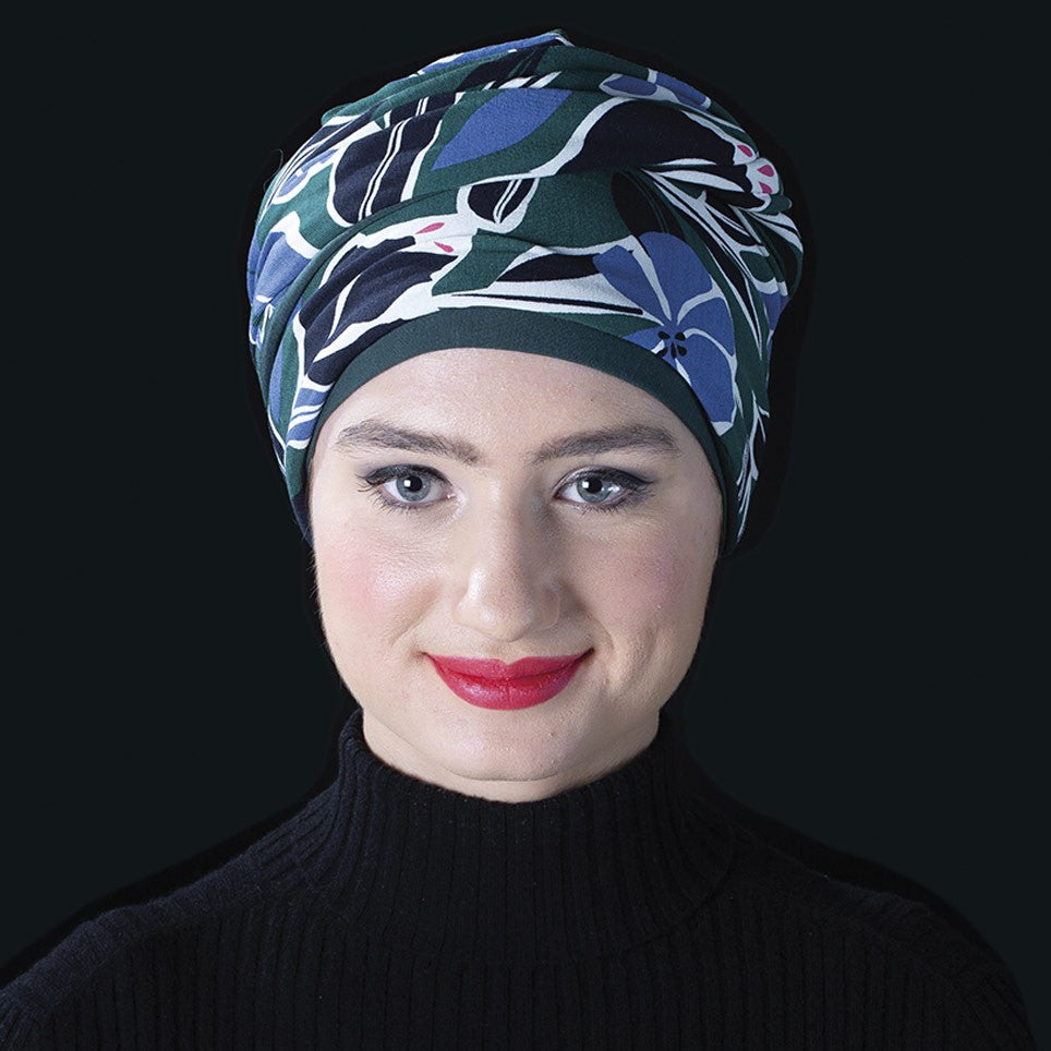 Bonnet chimio Nadia MM Paris, coloris Campanule, pour chimiothérapie et alopécie