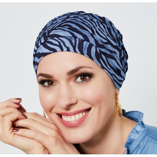Bonnet chimio Zen Printed Dakar Gisela Mayer, pour chimiothérapie et alopécie