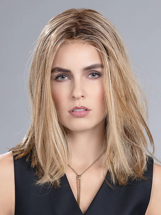 Complément capillaire Famous Ellen Wille en cheveux naturels, coloris Light Bernstein Rooted, pour cheveux clairsemés