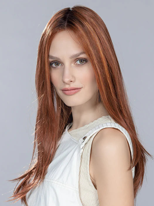 Complément capillaire Finesse Ellen Wille en fibre synthétique thermorésistante, coloris Safran Red Rooted
