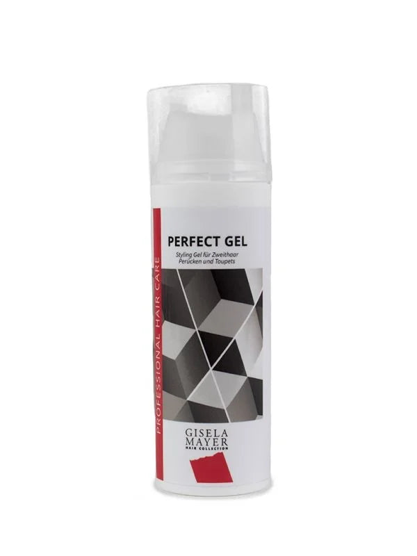 Perfect Gel Gisela Mayer pour perruques, fixation forte et flexible sans résidus.