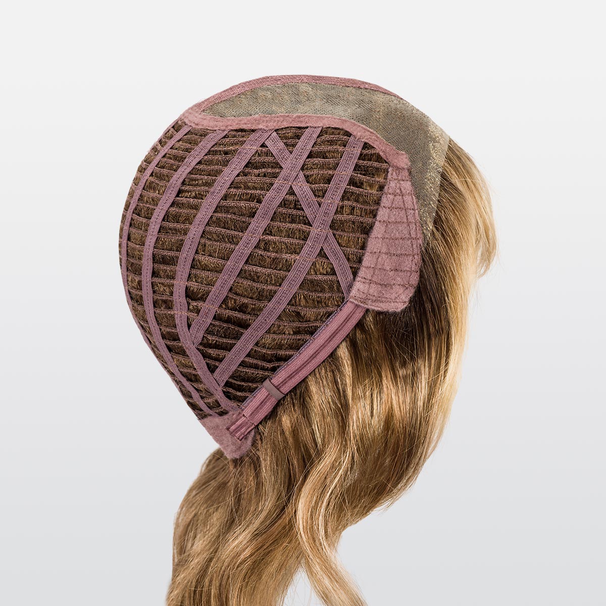 Perruque Beach Mono Ellen Wille, coloris Light Bernstein Rooted, vue de profil