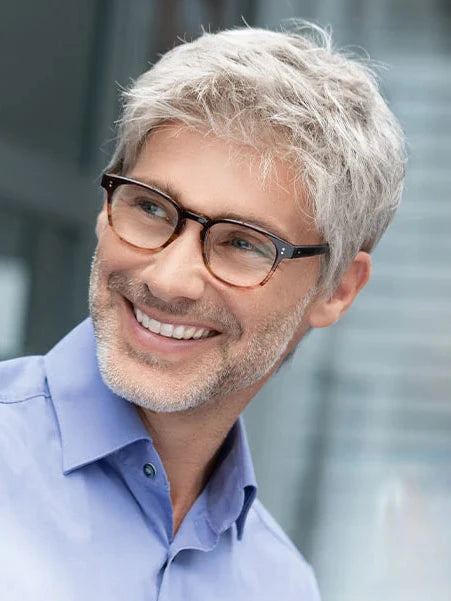 Perruque homme Brad Ellen Wille, coloris Pepper Homme, pour alopécie et chimiothérapie