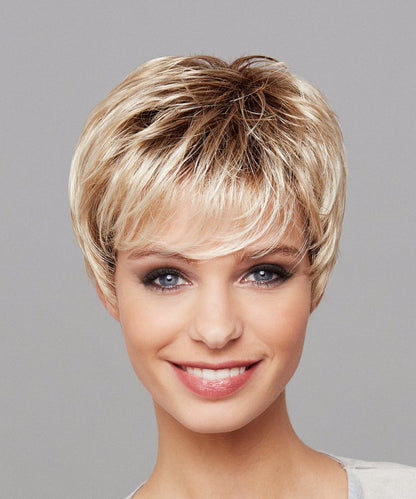 Perruque femme courte Express Light Gisela Mayer en fibre synthétique, coloris Honey Toast Rooted
