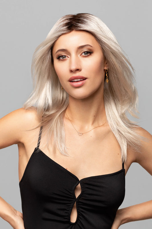 Perruque Jana Mono Lace Gisela Mayer, coloris Platinum Shadow
