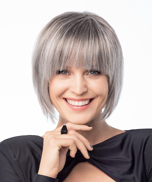 Perruque femme mi-longue Magic Date Gisela Mayer en fibre synthétique thermorésistante, coloris Ice Grey