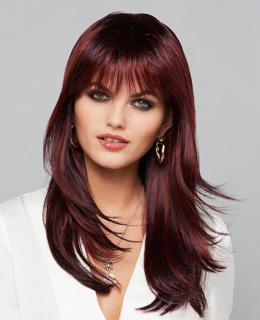 Perruque Mariah Long Gisela Mayer cheveux longs, frange élégante, style fluide et look féminin naturel