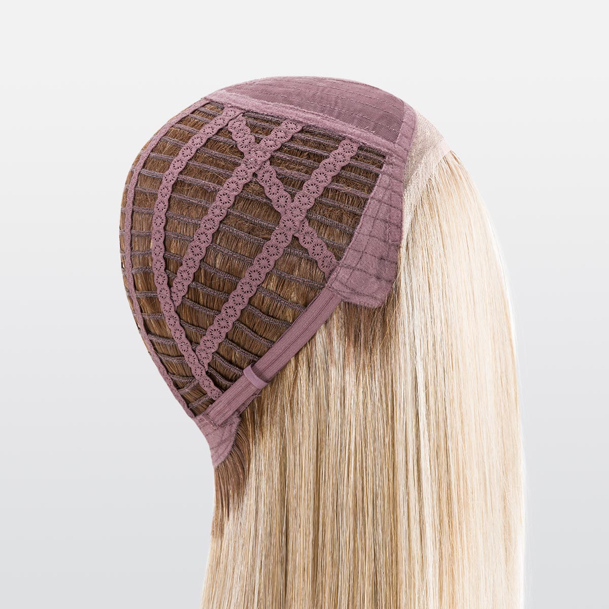 Perruque Sleek Mono Part Ellen Wille, coloris Sandy Blonde Rooted, vue de profil