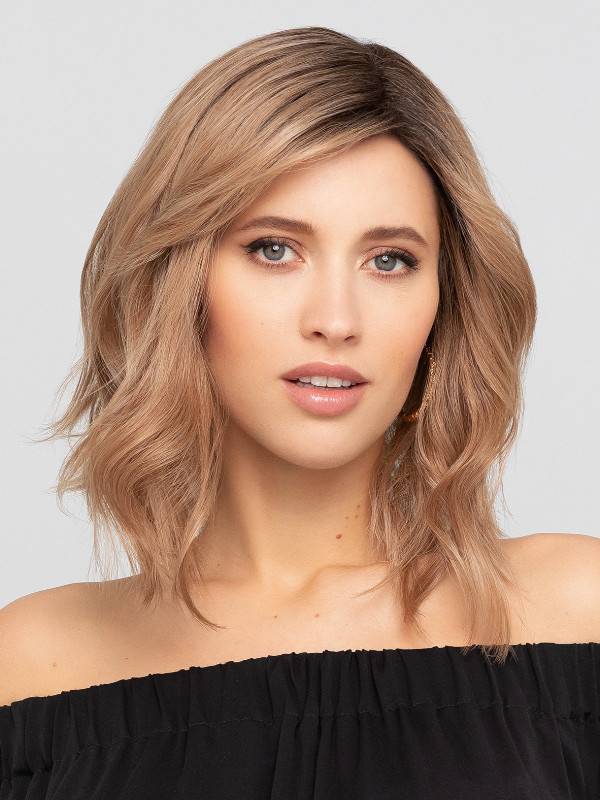 Perruque femme mi-longue Supreme Page Long Gisela Mayer en cheveux semi-naturels, coloris Bernstein Rooted