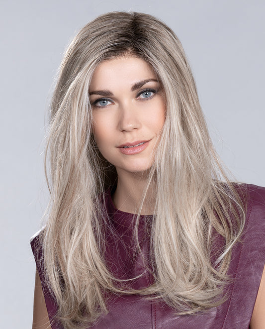 Perruque femme longue Vita Mono Ellen Wille en fibre synthétique thermorésistante, coloris Pearl Blonde Rooted