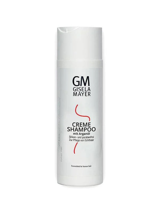 Shampooing crème nourrissant Gisela Mayer pour perruques et postiches en cheveux naturels.