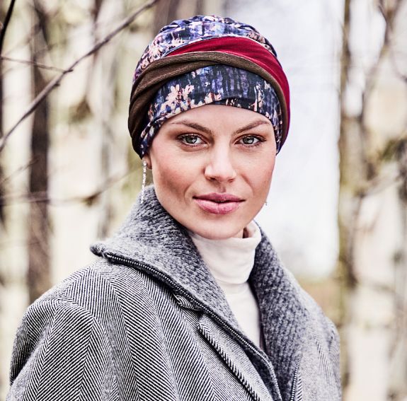 Turban chimio HocShakti Christine Headwear, coloris Galaxie, pour chimiothérapie et alopécie