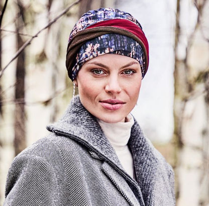 Turban chimio HocShakti Christine Headwear, coloris Galaxie, pour chimiothérapie et alopécie