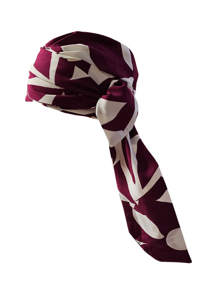 Turban chimio Nola Long Gisela Mayer, coloris Cherry