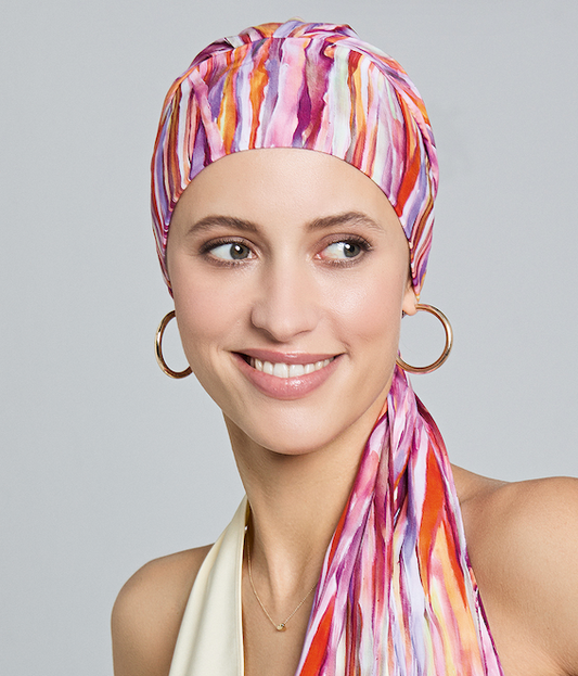 Turban chimio Nola Long Gisela Mayer, coloris Ns-107, pour chimiothérapie et alopécie